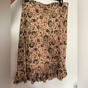 cream midi skirt vintage